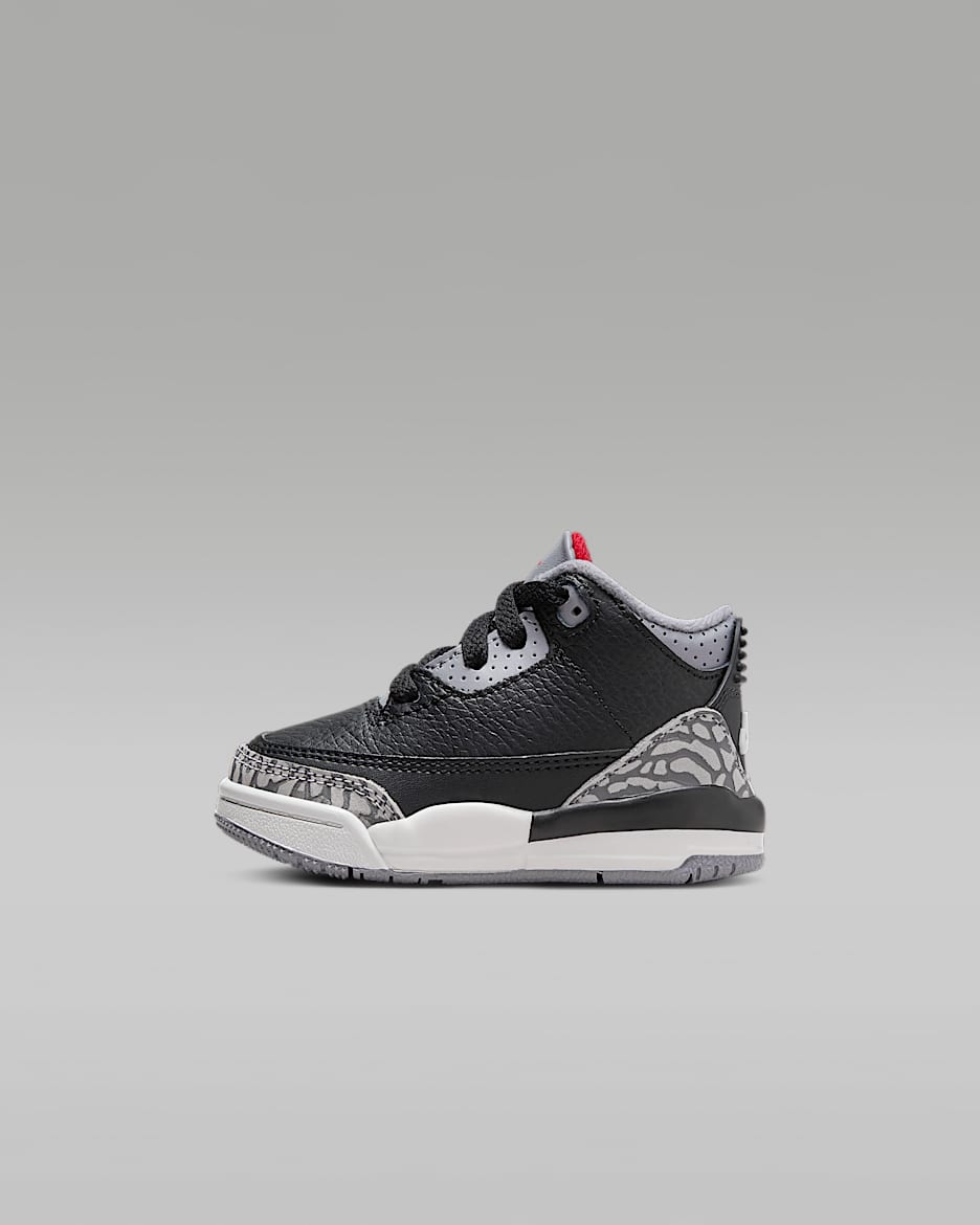Jordan 3 Retro Black Cement Baby Toddler Shoes. Nike
